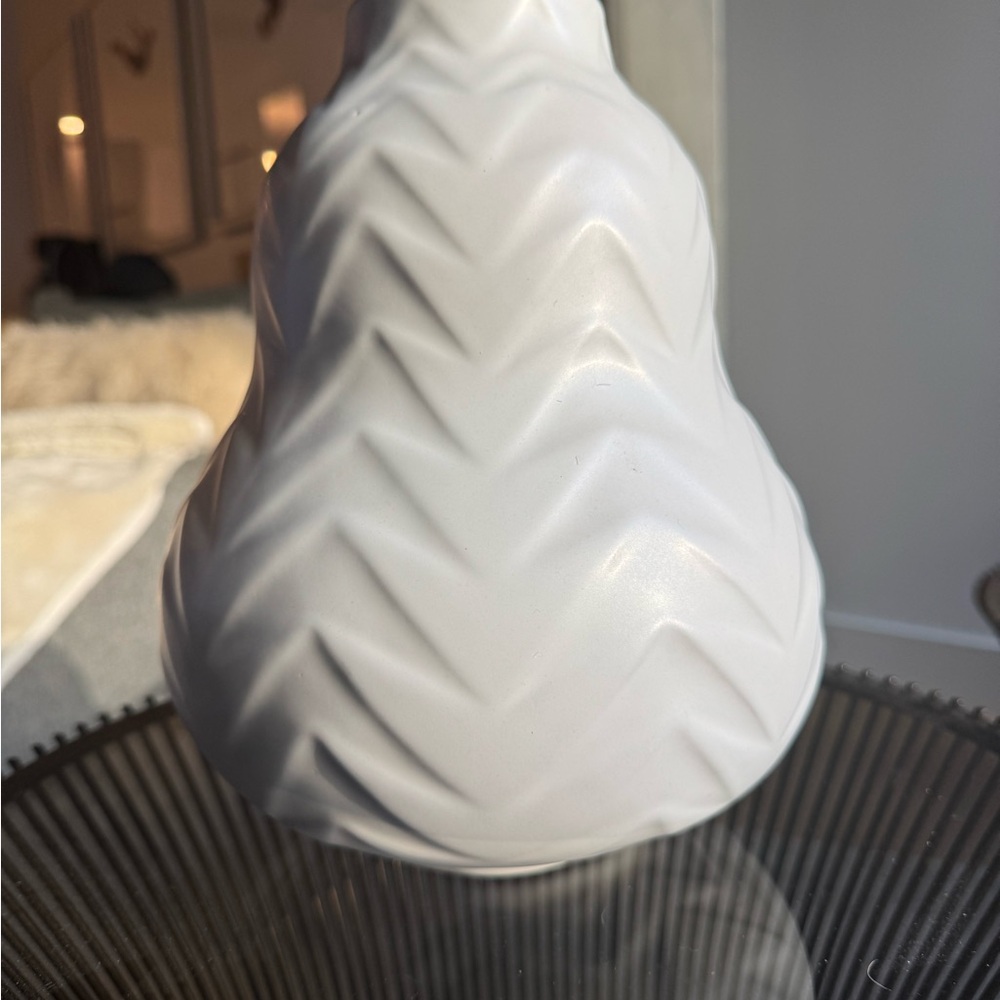 Jonathan Adler relief Textured White Chevron Vase